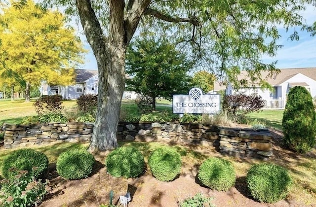 view of community sign