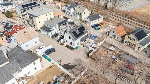 bird's eye view with a residential view