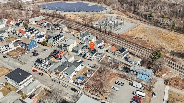 drone / aerial view with a residential view