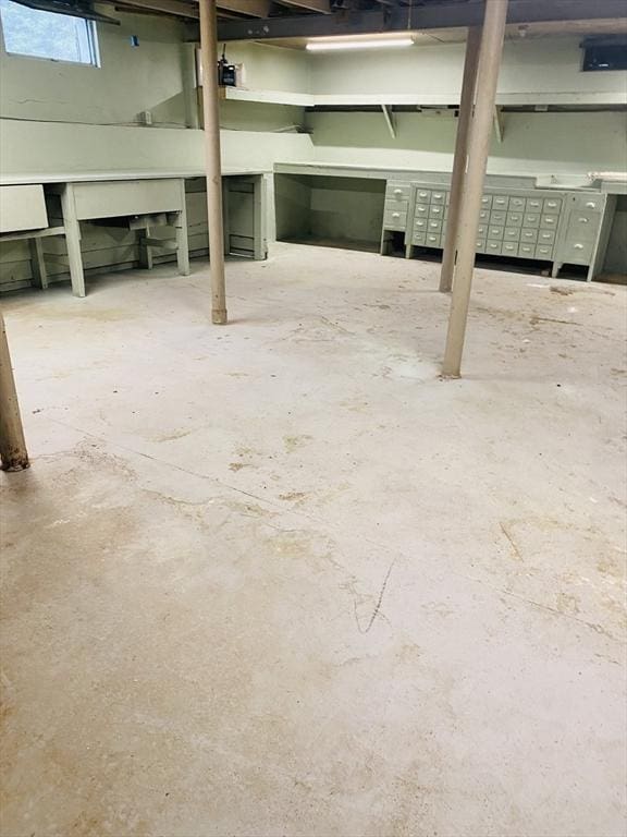 view of basement