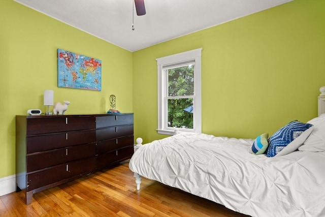 338 Forest St, Arlington, MA 02474 - bedroom featuring wood finished floors and a ceiling fan