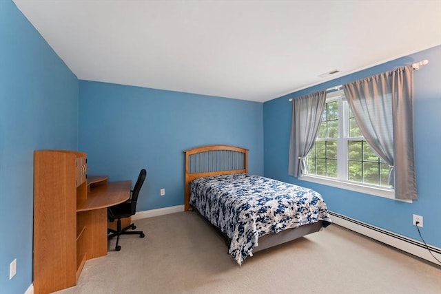 55 Arbor Rd, Uxbridge, MA 01569 - bedroom with carpet, a baseboard radiator, and baseboards