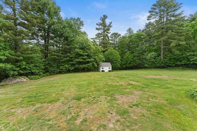55 Arbor Rd, Uxbridge, MA 01569 - view of grassy yard with a forest view
