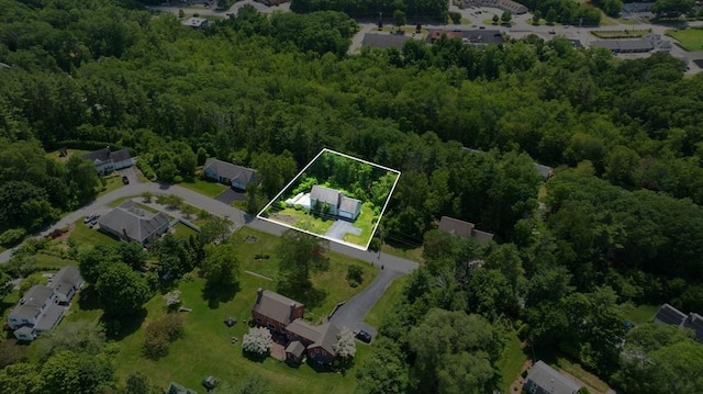 42 Mcgregory Rd, Sturbridge, MA 01566 - aerial overview of property's location featuring a heavily wooded area and property parcel outlined
