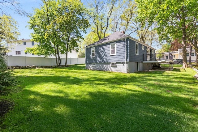 46 Leonard St, Woburn, MA 01801 - view of yard featuring a deck
