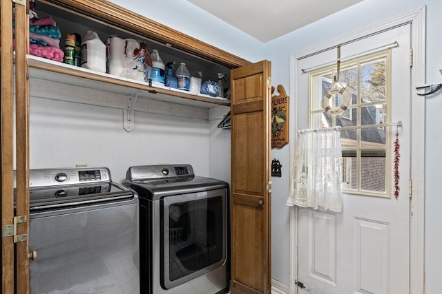 125 Wamsutta Rd, Eastham, MA 02642 - clothes washing area featuring washer and dryer