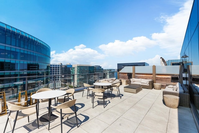 view of patio / terrace with a balcony