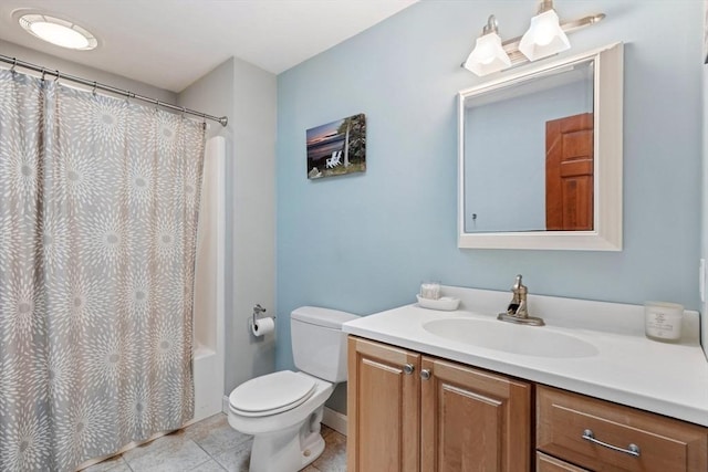 37 Berkeley Dr, Falmouth, MA 02536 - bathroom with vanity, tile patterned flooring, and shower / bath combination with curtain