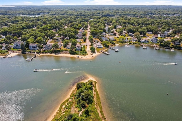 37 Berkeley Dr, Falmouth, MA 02536 - aerial view of residential area with a large body of water and a heavily wooded area