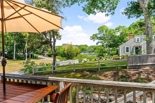 37 Berkeley Dr, Falmouth, MA 02536 - wooden deck with a water view