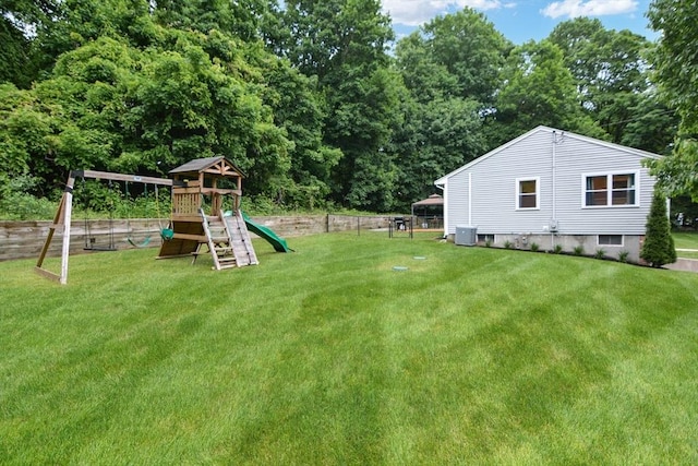 23 Green Lodge St, Canton, MA 02021 - view of yard featuring a playground and cooling unit