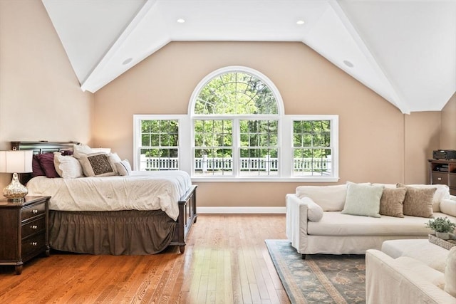 20 Stagecoach Rd, Topsfield, MA 01983 - bedroom featuring hardwood / wood-style flooring and lofted ceiling
