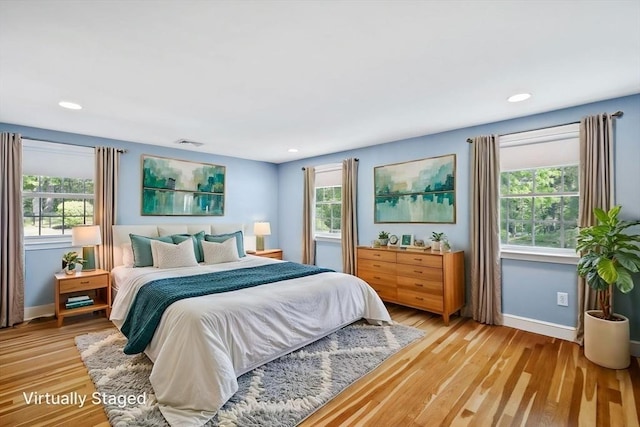 20 Stagecoach Rd, Topsfield, MA 01983 - bedroom with baseboards, light wood-type flooring, and recessed lighting