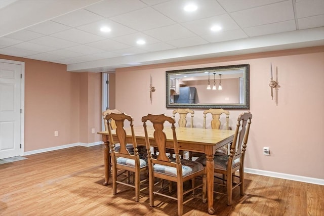 20 Stagecoach Rd, Topsfield, MA 01983 - dining room featuring light wood-type flooring, baseboards, and a paneled ceiling