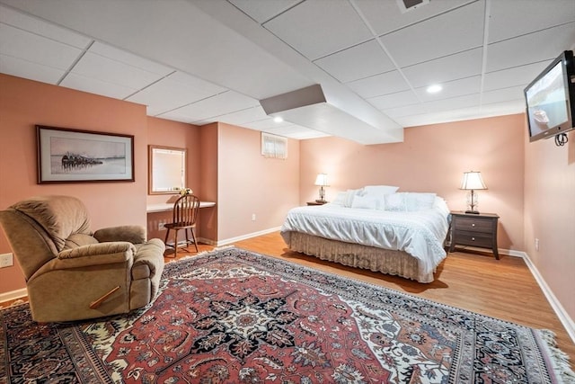 20 Stagecoach Rd, Topsfield, MA 01983 - bedroom with wood finished floors, a paneled ceiling, and baseboards