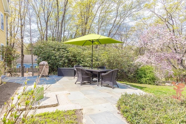 view of patio / terrace featuring outdoor dining space