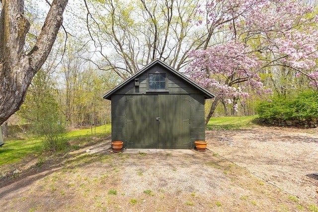 view of shed