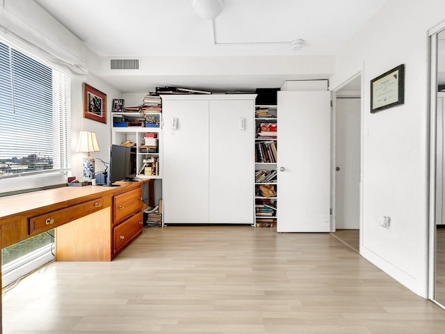 kitchen featuring light hardwood / wood-style flooring