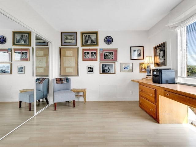 interior space featuring light hardwood / wood-style floors