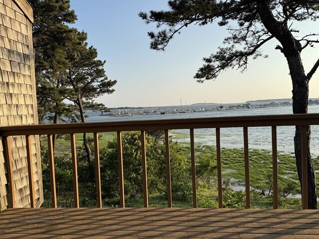 135 Marven Way, Wellfleet, MA 02667 - wooden terrace featuring a water view