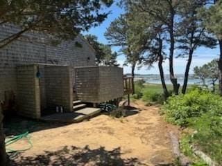 135 Marven Way, Wellfleet, MA 02667 - view of yard with mail area and a water view