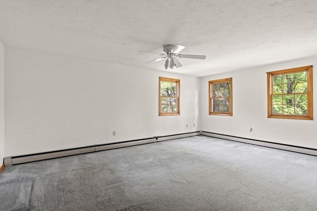 199 Old Westboro Rd, Grafton, MA 01536 - empty room with healthy amount of natural light, carpet, a ceiling fan, and a textured ceiling