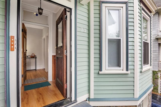 view of doorway to property