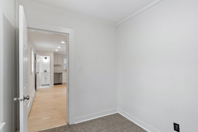 71 Water St, Quincy, MA 02169 - spare room featuring baseboards, light wood-type flooring, and recessed lighting
