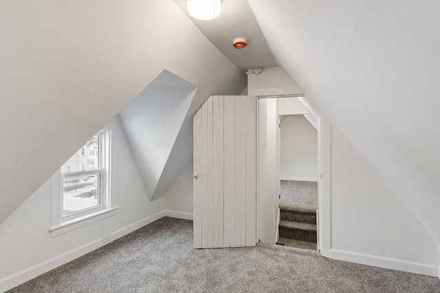 71 Water St, Quincy, MA 02169 - additional living space with carpet flooring, vaulted ceiling, and baseboards