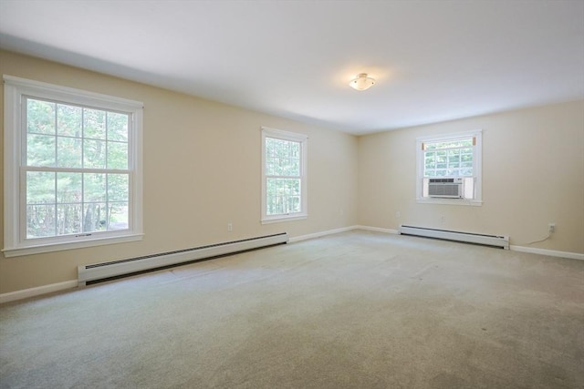 68 Dresser Hill Number 2 Rd, Dudley, MA 01571 - spare room with baseboard heating, a baseboard radiator, carpet, and cooling unit
