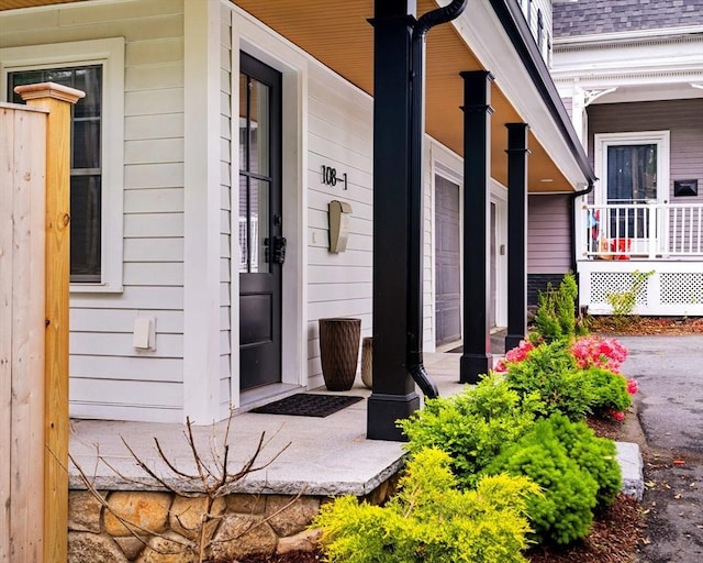 108 Central St, Ipswich, MA 01938 - view of exterior entry featuring covered porch