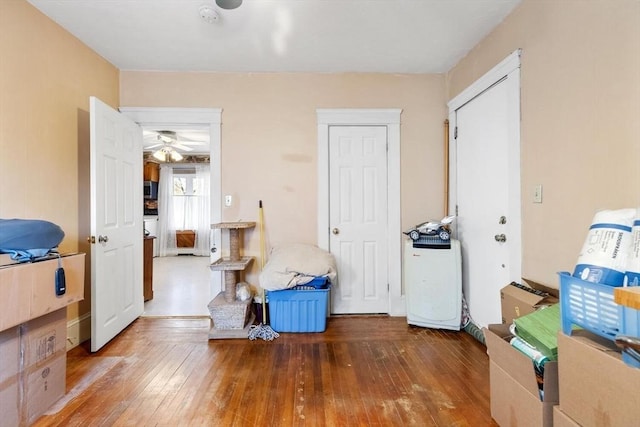 interior space with light wood-type flooring