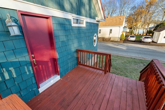 view of wooden deck