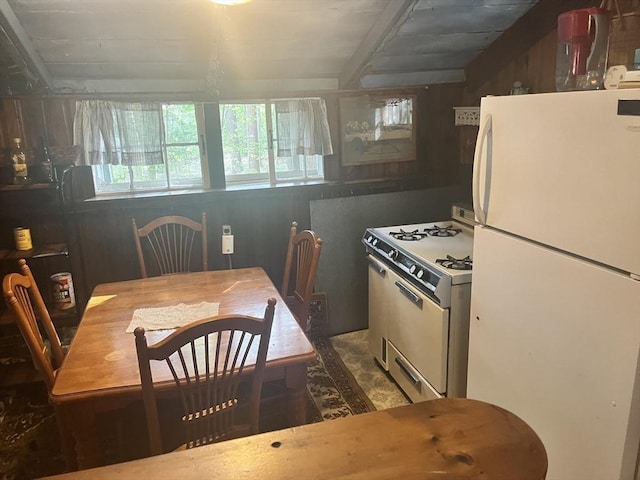 kitchen featuring white appliances