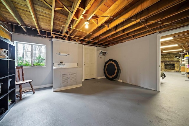 view of basement