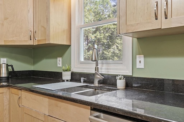 525 Flat Hill Rd, Lunenburg, MA 01462 - kitchen featuring light brown cabinets, a sink, and healthy amount of natural light