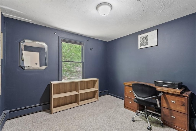 525 Flat Hill Rd, Lunenburg, MA 01462 - carpeted office space featuring baseboard heating and baseboards