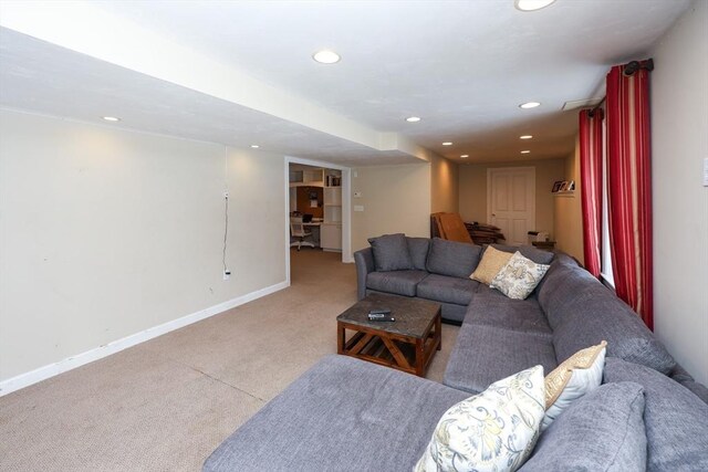 view of carpeted living room