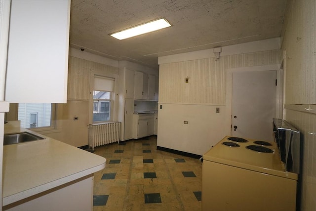 kitchen featuring sink and radiator