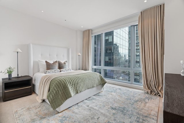 view of carpeted bedroom