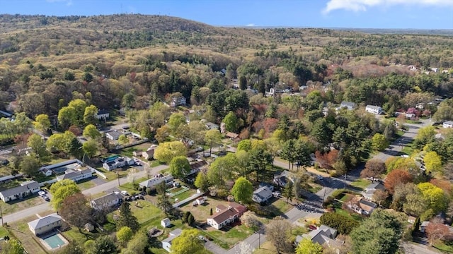 122 Baldwin Ave, Framingham, MA 01701 - drone / aerial view featuring a residential view and a forest view