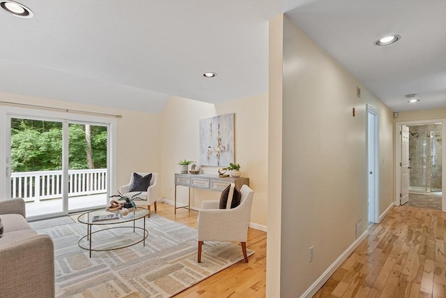 12 Green Needles Rd, Littleton, MA 01460 - living area featuring light wood-type flooring and recessed lighting