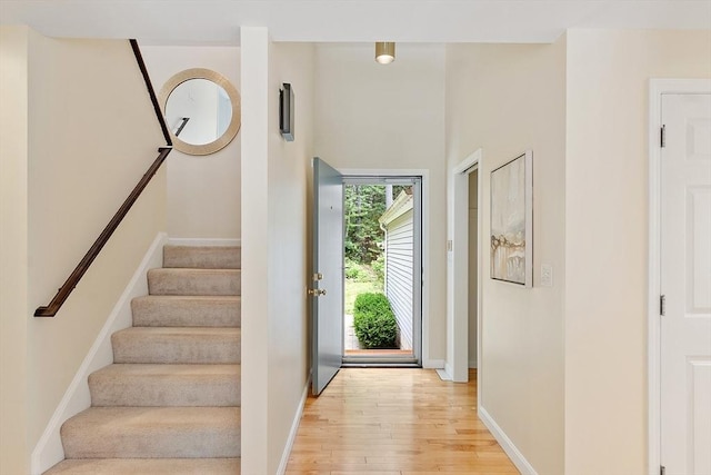 12 Green Needles Rd, Littleton, MA 01460 - entrance foyer featuring light wood-type flooring and stairs