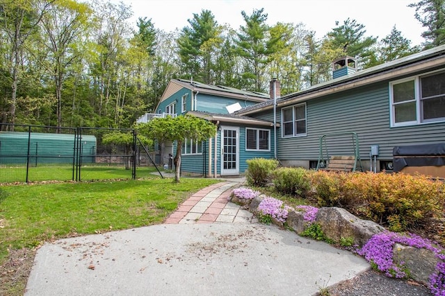 view of rear view of property