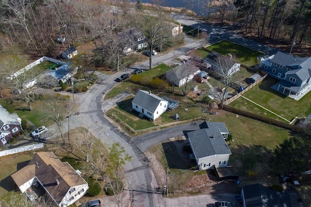aerial view with a residential view