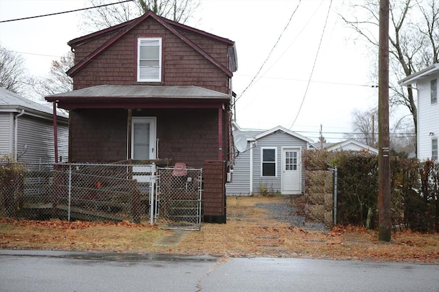 view of front of home with covered porch