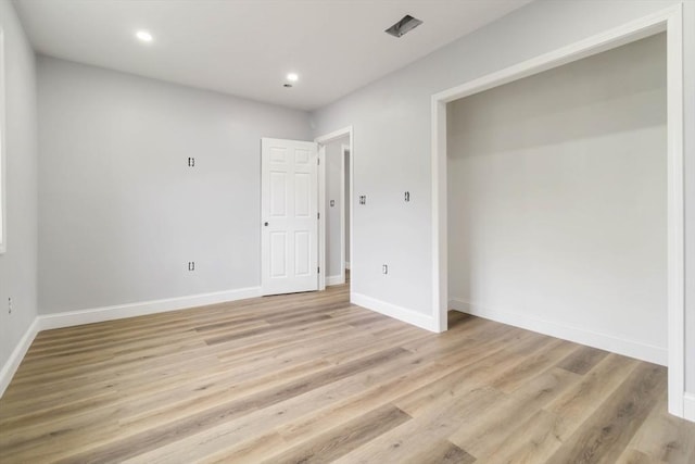 43 Pine St, Taunton, MA 02780 - unfurnished bedroom with recessed lighting, baseboards, and light wood-type flooring