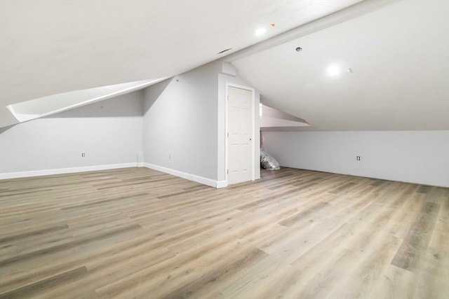 43 Pine St, Taunton, MA 02780 - bonus room featuring lofted ceiling, light wood finished floors, and baseboards