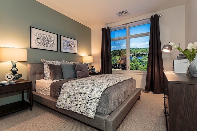 view of carpeted bedroom