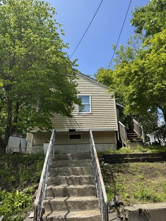 817 Middle St, Weymouth, MA 02188 - view of side of property with stairway